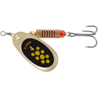 Блесна X-Fish Spike №4 9.5g Gold black lime