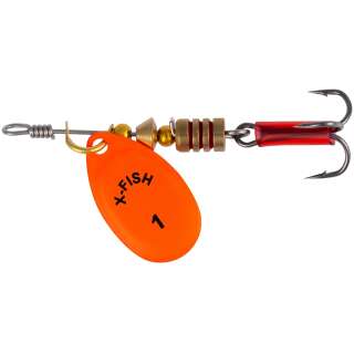 Блесна X-Fish Stark №1 2.5g Nikel UV orange
