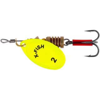 Блесна X-Fish Stark №2 4g Nikel UV lime