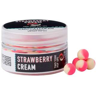 Бойли Carp Catchers Pop-Up Two Tone Strawberry Cream 10mm