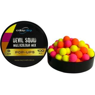 Бойли Crazy Carp Multicolour Pop-Ups 8mm Devil Squid (100шт/уп)