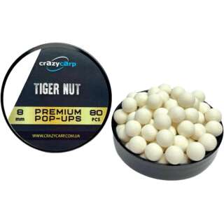 Бойли Crazy Carp Premium Pop-Ups 8mm Tiger Nut (80шт/уп)