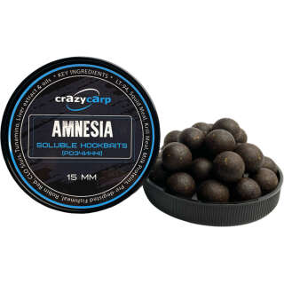 Бойли Crazy Carp Soluble Hookbaits 15мм Amnesia 125г