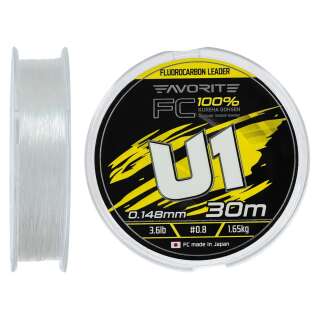 Флюорокарбон Favorite U1 FC 30m #0.8/0.148mm 3.6lb/1.65kg