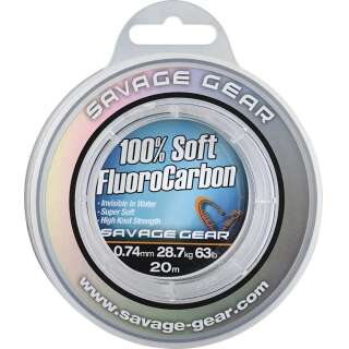 Флюорокарбон Savage Gear Soft Fluorocarbon 35m 0.39mm 9.4kg Clear
