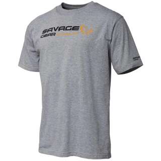 Футболка Savage Gear Signature Logo T-Shirt Grey melange