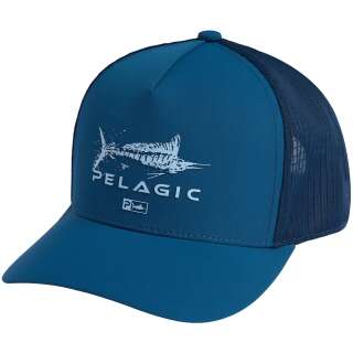 Кепка Pelagic Echo Gyotaku Performance Trucker Smokey Blue