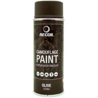 Фарба маскувальна аерозольна RecOil. Колір - олива. Об’єм - 400 мл