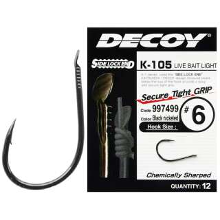 Гачок Decoy K-105 Live Bait Light #8 (12 шт/уп)