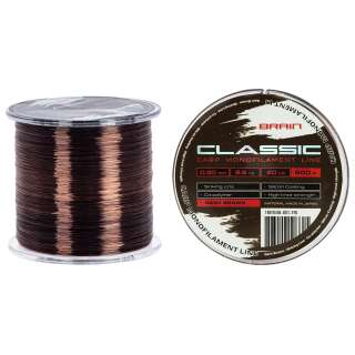 Волосінь Brain Classic Carp Line (dark brown) 600m 0.30mm 20lb 8.8kg