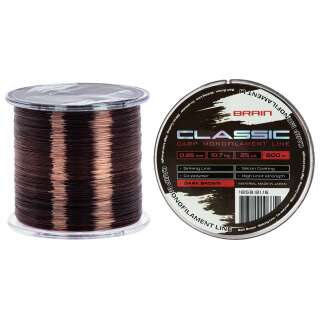 Волосінь Brain Classic Carp Line (dark brown) 600m 0.35mm 25lb 10.7kg
