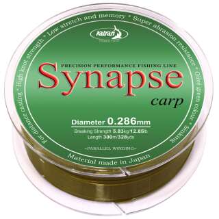Волосінь Katran Synapse Carp 300m (olive green) 0.286mm 12.85lb/5.83kg