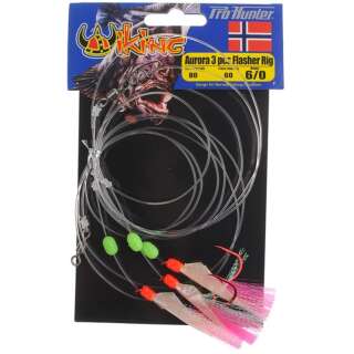 Оснащення морське Prohunter Aurora 3 pcs Flasher Rig 250cm 80lbs 6/0 Hooks