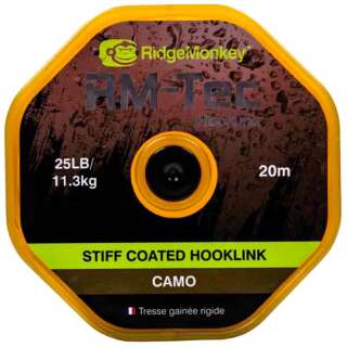 Повідковий матеріал RidgeMonkey RM-Tec Stiff Coated Hooklink Camo 35lb 20м