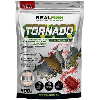 Прикормка Real Fish Прикормка Торнадо Плотва (Коріандр-ваніль) 0.900 kg