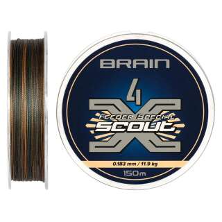 Шнур Brain Scout 4X 150m (camo) 0.183mm 11.9kg