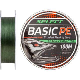 Шнур Select Basic PE Green 150m 0.18mm 22lb/9.9kg