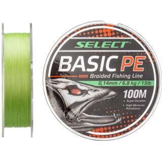Шнур Select Basic PE Light Green 100m 0.10mm 10lb/4.8kg