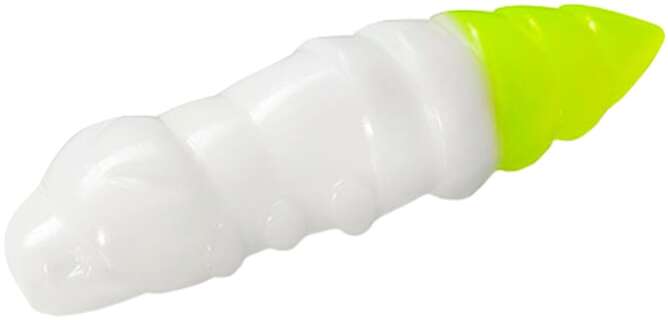 Силікон FishUP Pupa 1.2' cheese taste #131 - White/Hot Chartreuse (10шт/уп)