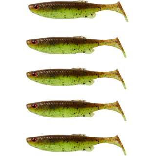 Силікон Savage Gear Fat Minnow T-Tail 90mm 7.0g Chartreuse Pumpkin (5 шт/уп)