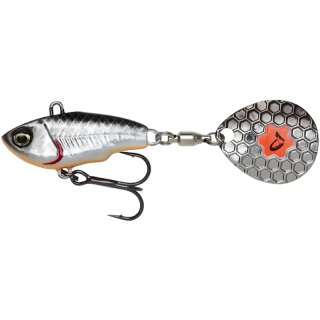 Тейл-спінер Savage Gear Fat Tail Spin NL 55mm 6.5g Dirty Silver