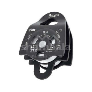 блок ролик singing rock pulley twin roll black (sr rk802bb00)