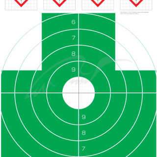 Ібіс мішень №4 зелена з ромбами для пристрілки
