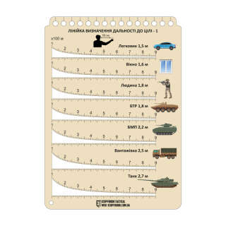 Ecopybook Tactical лінійка визначення відстані до цілі