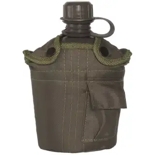 Фляга в чохлі з підсклянником US Olive