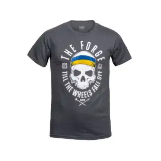 Футболка з малюнком 5.11 ® The Forge Ukrainian Flag (лімітована серія) CHARCOAL HEATHER