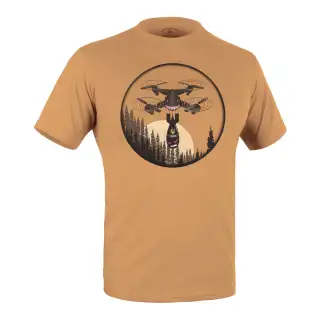 Футболка з малюнком Дрон Coyote Brown
