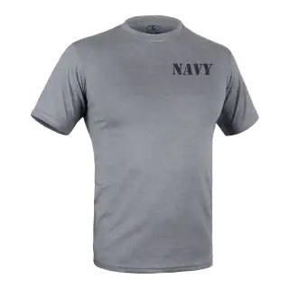 Футболка з малюнком NAVY Logo Grey Melange