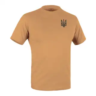 Футболка з малюнком Тризуб Logo Coyote Brown