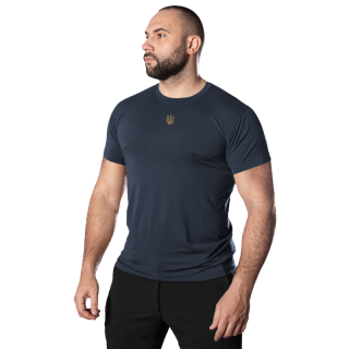 Футболка Modal Темно-синя золотий тризуб (8877)