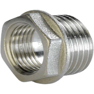Футорка нікельована 1/2″ЗР х 3/8″ВР штампована А0752А(нк) VA