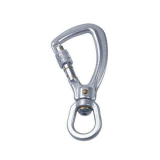 карабін з вертлюгом singing rock twister hook, screw gate zink-plated (sr k36421.zo)