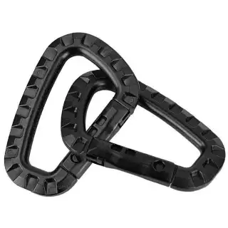 Карабін тактичний пластиковий ABS (2 шт.) Black