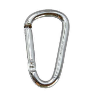 Карабін Tramp алюмінієвий, розмір 6 см, без муфти, сріблястий UTRA-300-silver