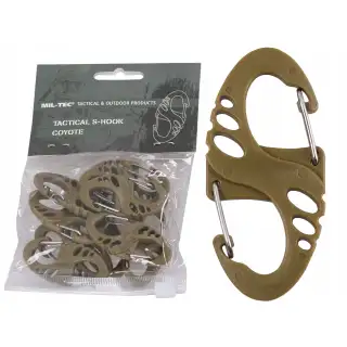 Карабін Sturm Mil-Tec S-HOOK Coyote (10 шт) Coyote