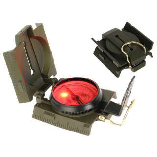 Компас с подсветкой US METAL COMPASS WITH LED LIGHT Оливковый, Mil-Tec