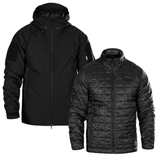 Комплект 2в1 Куртка SoftShell з підстібкою 9488+9489 Чорна (9490)