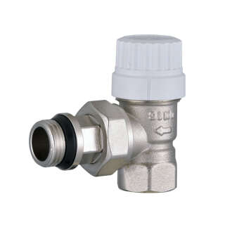 Кран радиаторный угловой Q PROFESSIONAL 1/2″ NV-QP5017 под термоголовку с уплотнителем, Quality Professional