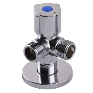 Кран кульовий кутовий подвійний SELBA 1/2″х 1/2″х1/2″ DOUBLE (SL1588)