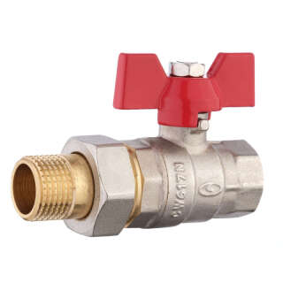 Кран шаровый прямой с американкой SOLOMON 1 1/4″ УСИЛЕННЫЙ 1042, Solomon