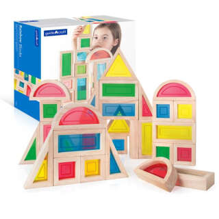 Кубики Guidecraft Block Play Большая радуга, 14 см, 30 шт. (G3016)