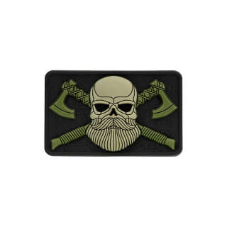 M-Tac нашивка Bearded Skull 3D ПВХ Black/Olive