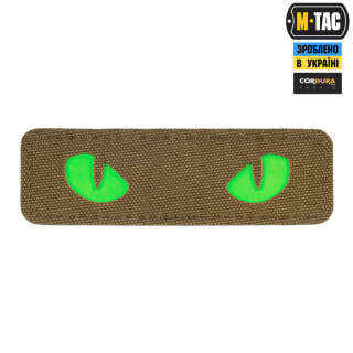 M-Tac нашивка Cat Eyes Laser Cut Coyote/Green/GID