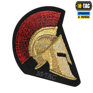 M-Tac нашивка Spartan Helmet (вишивка) Black
