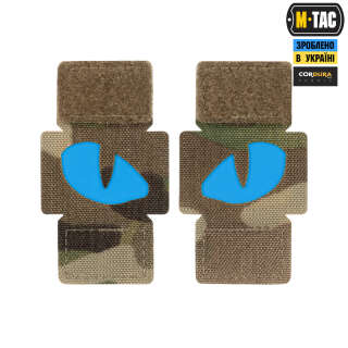 M-Tac нашивка Tiger Eyes Laser Cut (пара) Multicam/Blue/GID