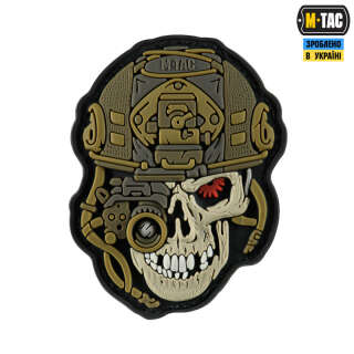 M-Tac нашивка Worn to the bone PVC Black/Coyote